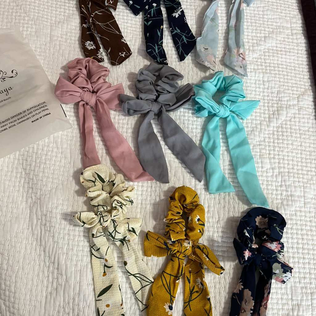 Pack Of 9 Bow Scrunchies Brand New Pack Of 9 Bow Scrunchies Brand New